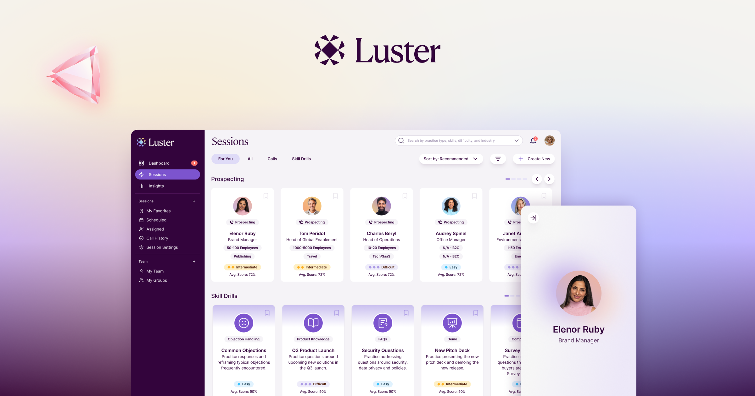 Luster website preview