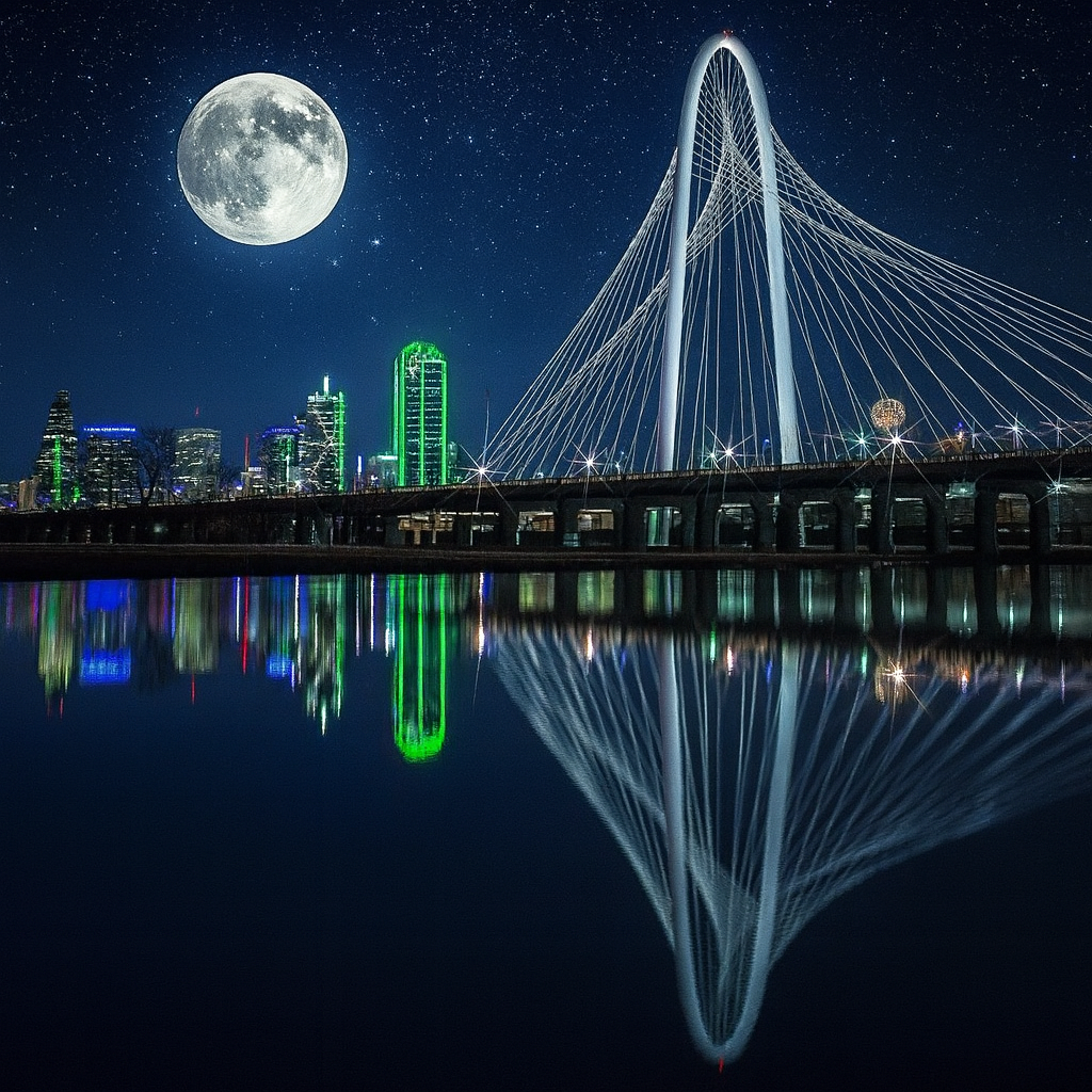 Dallas skyline at dusk