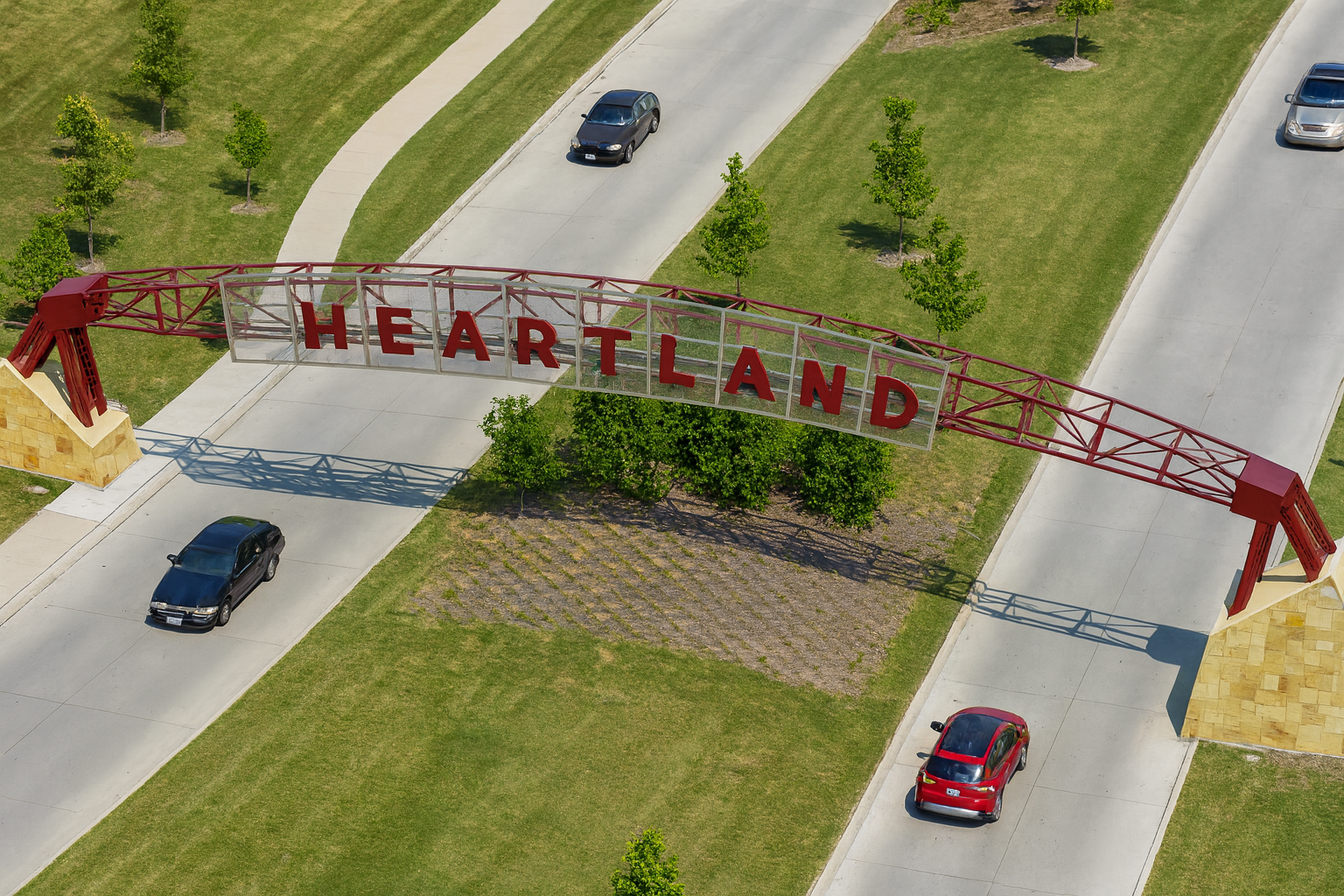 Crew cones, work zone sign, and neighborhood street improvements