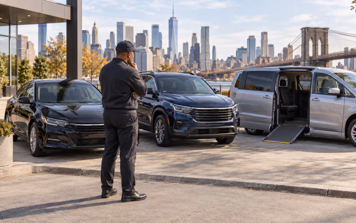 Driver comparing a sedan, SUV and wheelchair-accessible vehicle for NYC TLC work