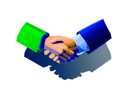 Illustration of a handshake representing transparency and trust in strategic residential leaseback investments with Sell2Rent.