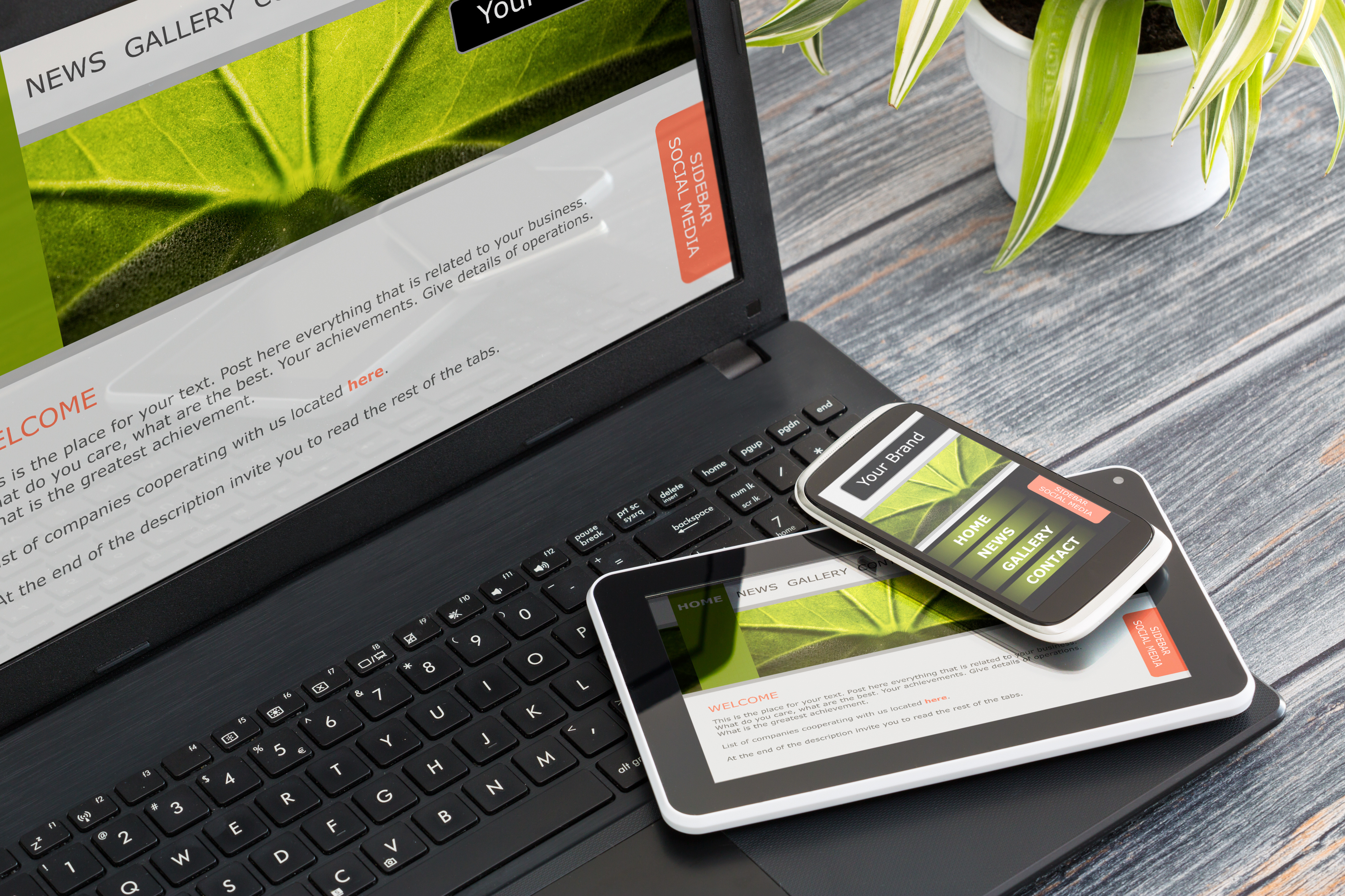 photograph of an website being designed and optimized for all devices 