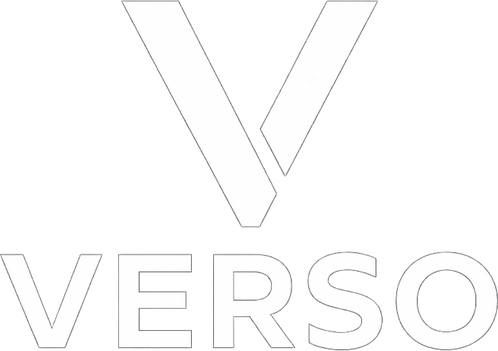 Stylized letter V above the word VERSO in bold uppercase letters.