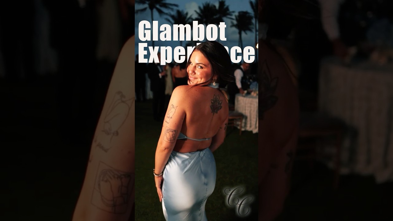 Glambot capturing a wedding guest in slow motion at The Breakers in Palm Beach