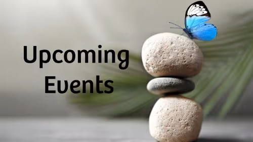 3 stacked rocks with a butterfly on top
