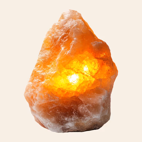 glowing salt lamp