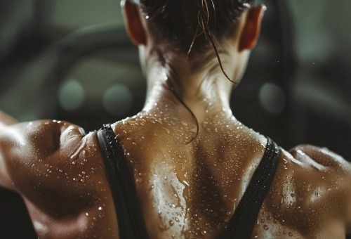 sweaty woman