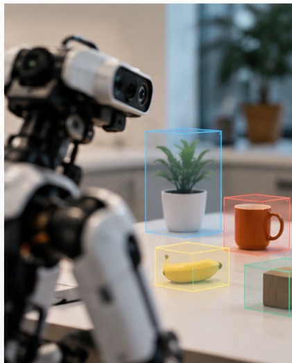 Perceiving and Reacting Through a Robot's Camera