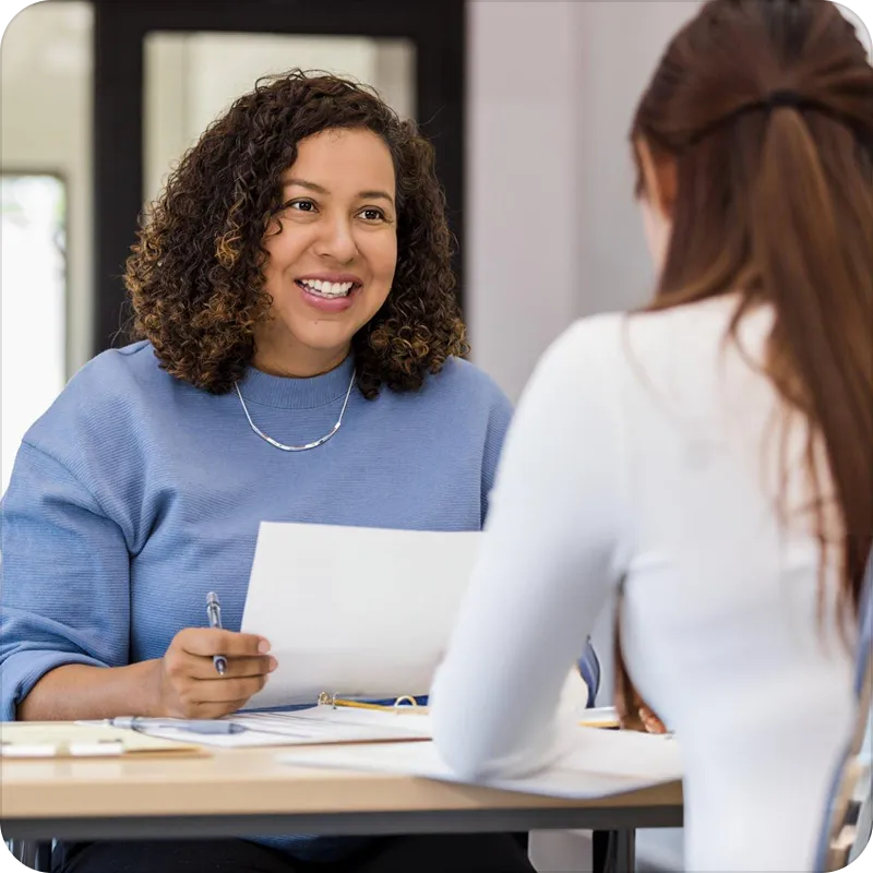 HR taking a interview for a new role
