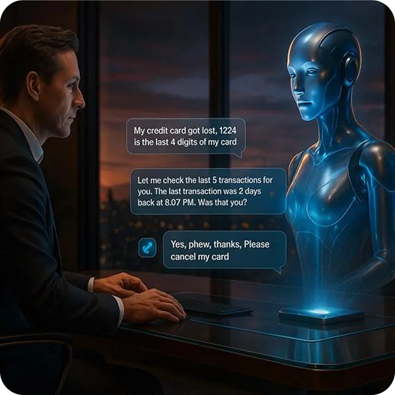 Human Talking with an AI 