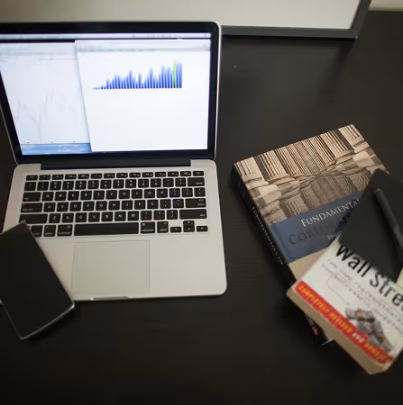 Analytics dashboard open in a laptop
