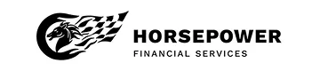Horsepower Financial Services logo with a stylized horse head and checkered flag.