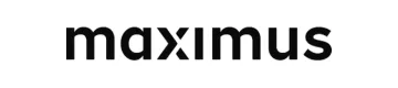 Maximus company logo in black lowercase letters on a white background.