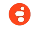 White stylized letter F logo on an orange circular background.