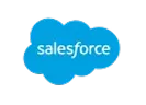 Salesforce company logo in white text inside a blue cloud shape.