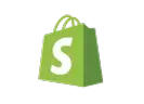 Green shopping bag with a white stylized S representing the Shopify logo.