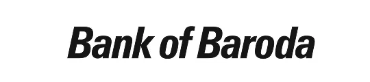 Bank of Baroda wordmark logo in bold italic black font on white background.