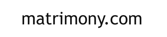 matrimony.com text logo in black on white background.