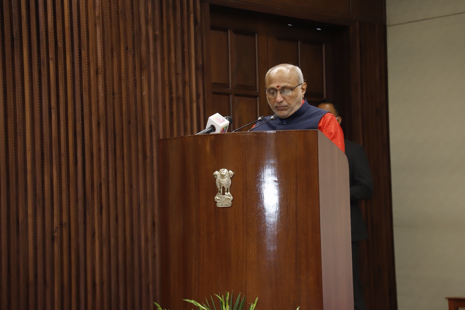 Shri C. P. Radhakrishnan, Hon'ble Vice President of India, addressing the audience at the Gnani Artha launch