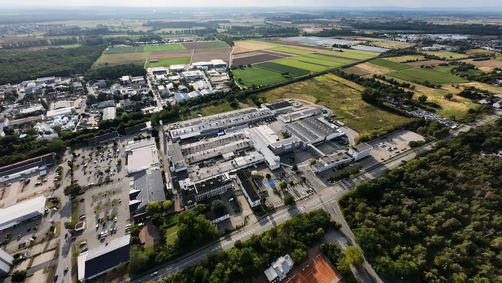 Vogelperspektive vom Werk Alsbach