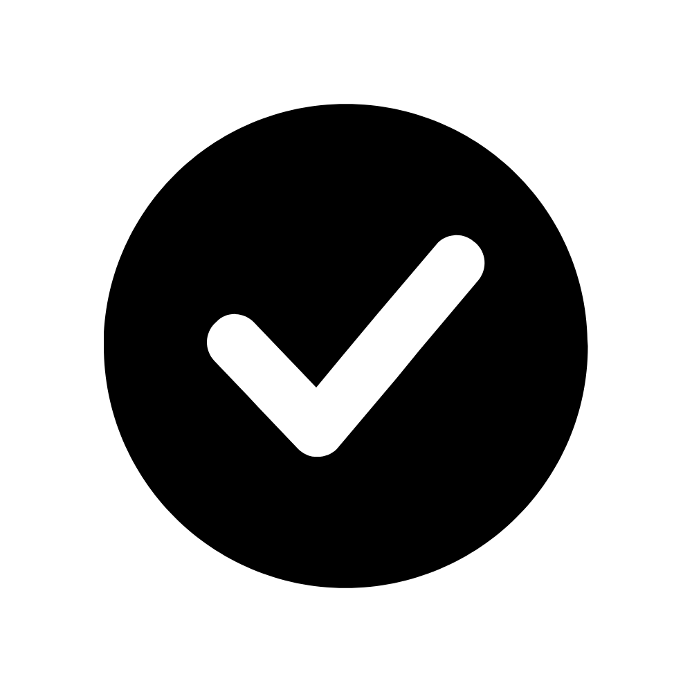 Check mark symbol icon