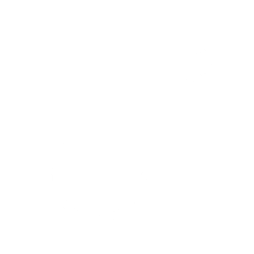 A minimalist white fishing hook icon on a black background, conveying simplicity and potential, often associated with fishing or catching interest.