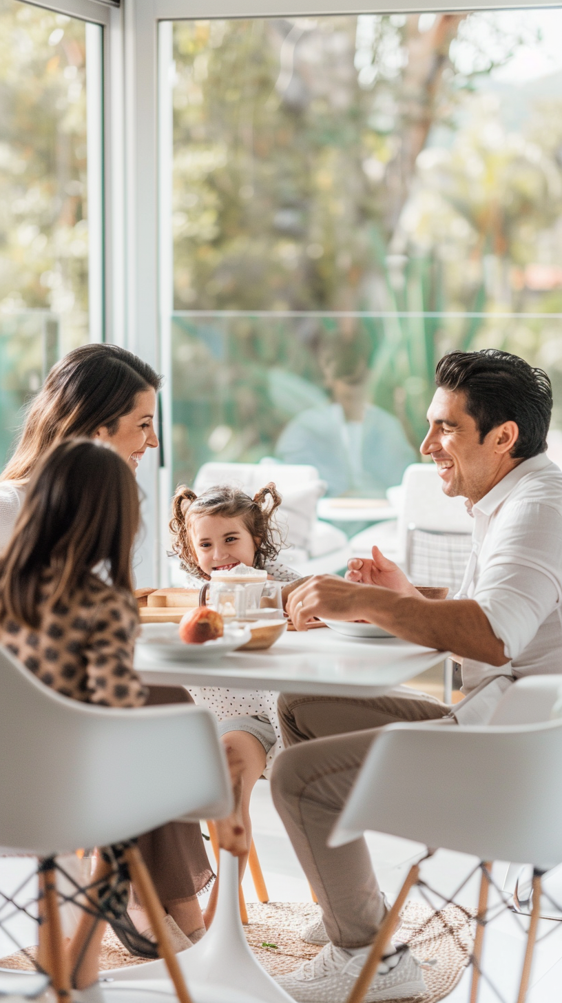 image of parents and staff discussing enrollment