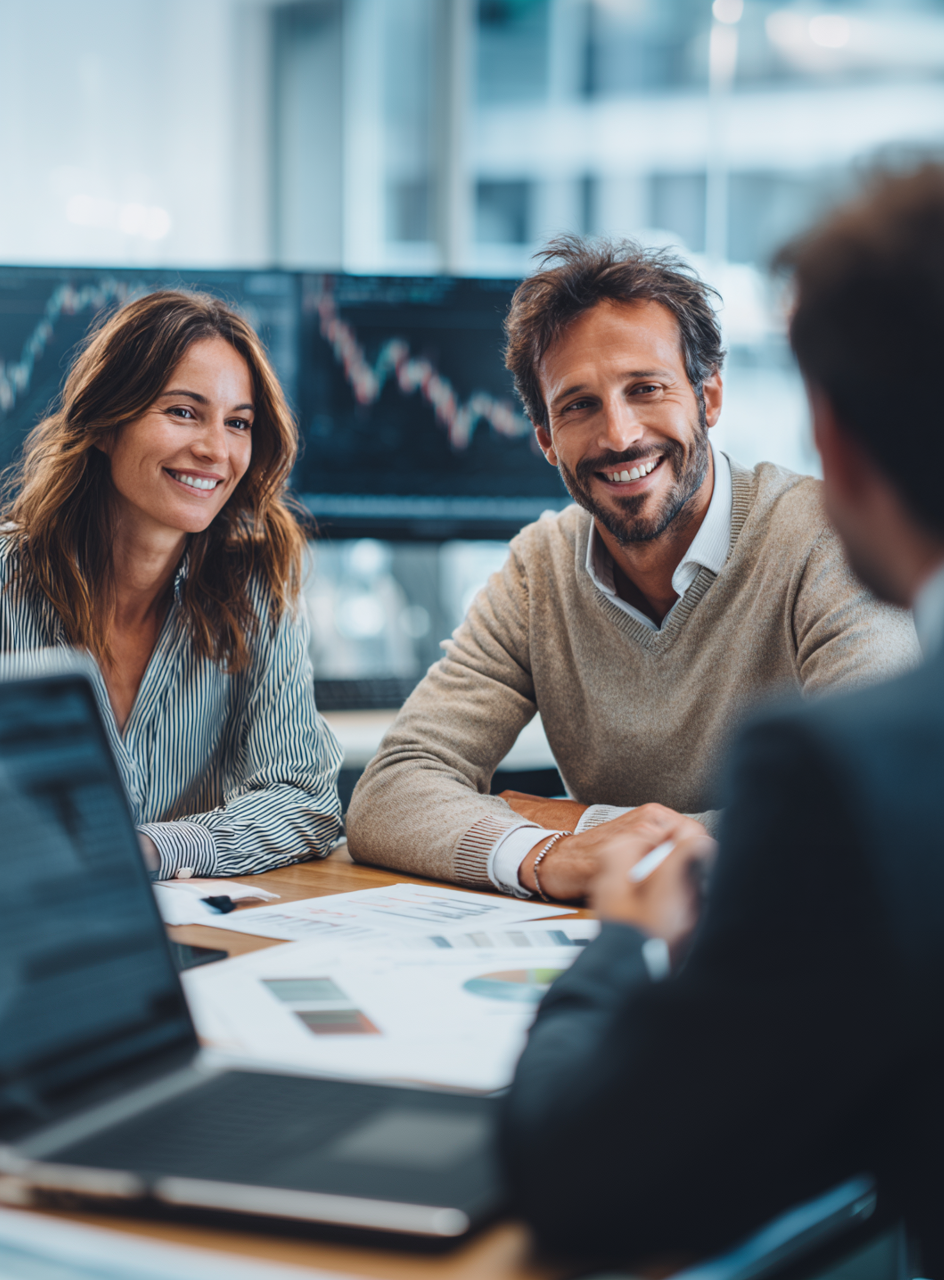 image of a family relaxing after unpacking