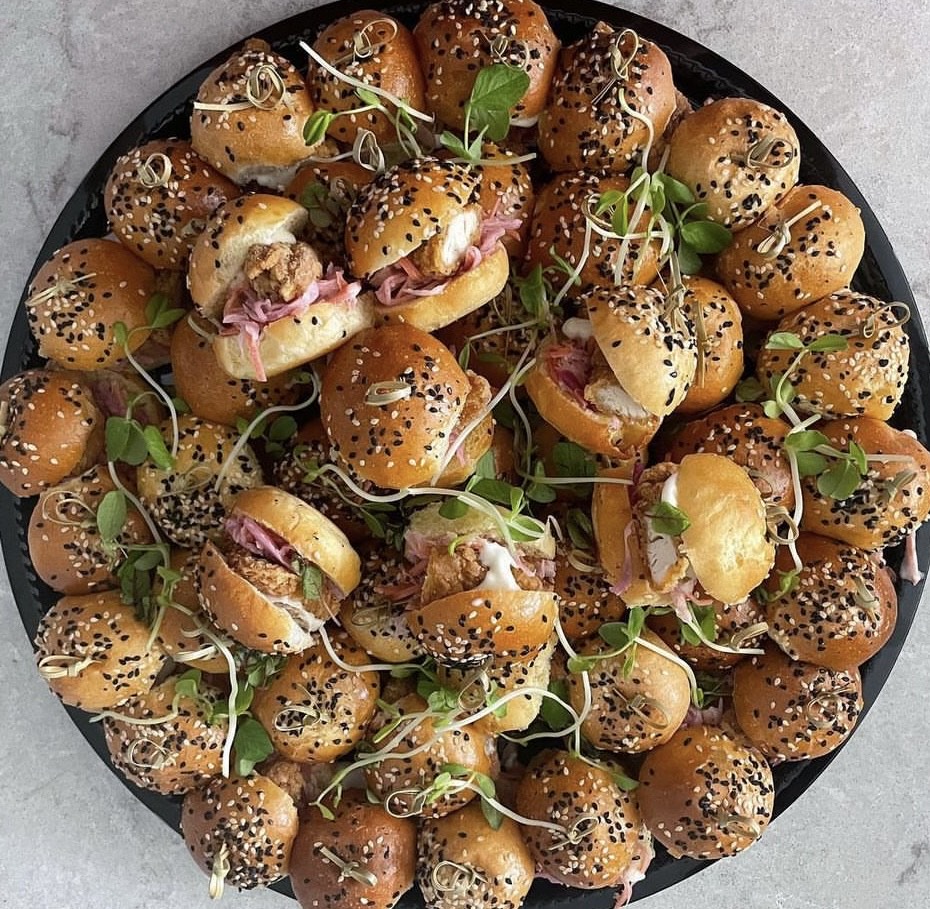 image of an indoor corporate event setup