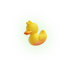 An Image of a yellow toy duck representing playful and child-friendly fun