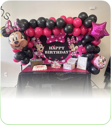 Mickey Mouse‑themed birthday setup