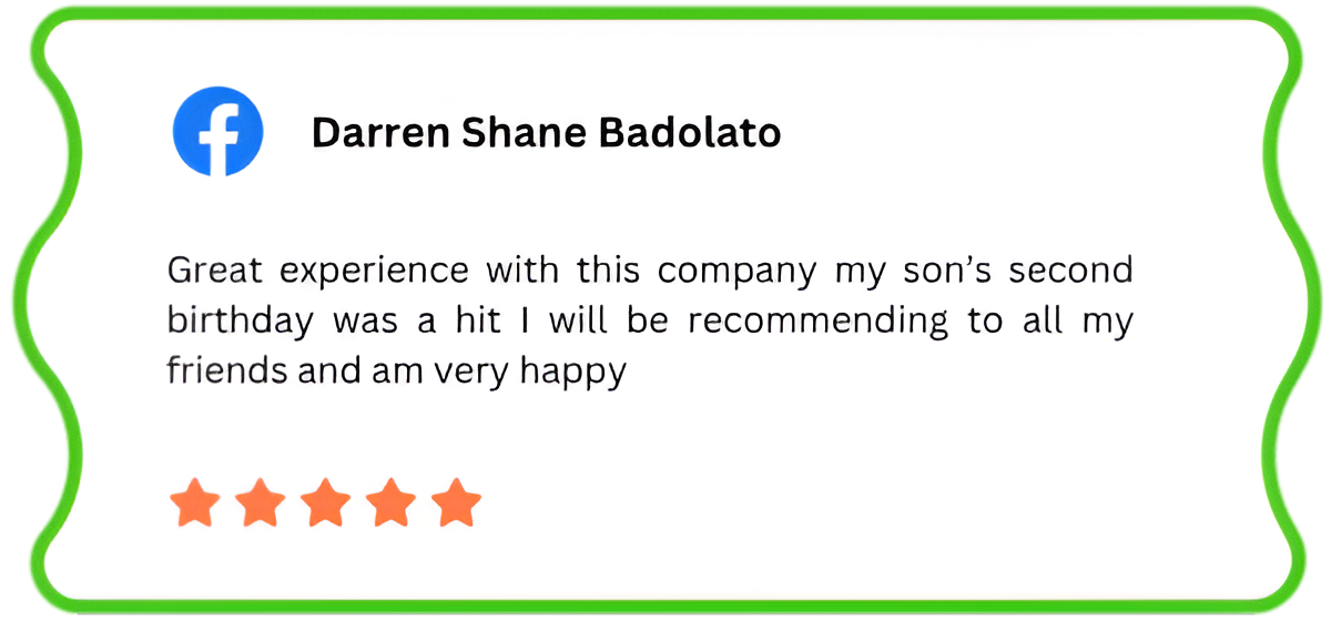 An image of a 5-star Google review by Darren Shane Badolato