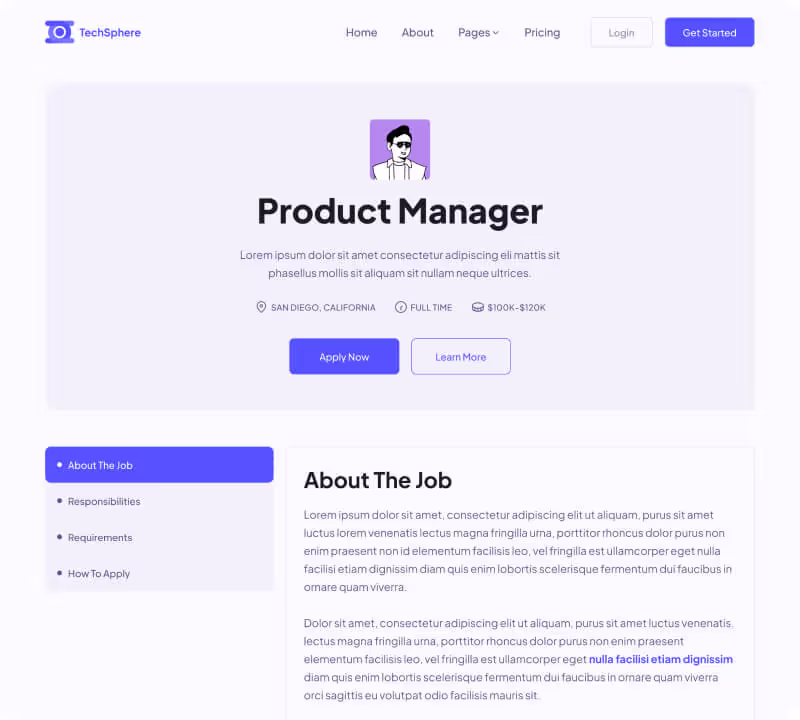 Sales Hero Page Career Single