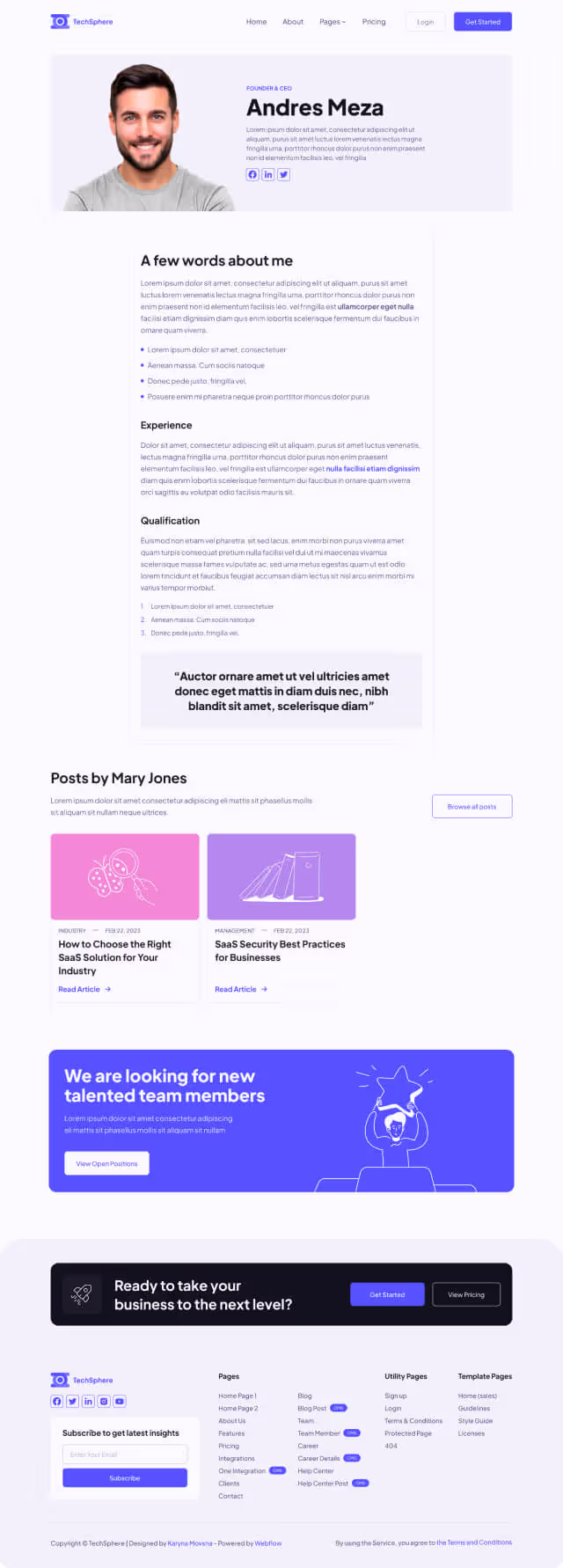 Sales Page Preview Team Member