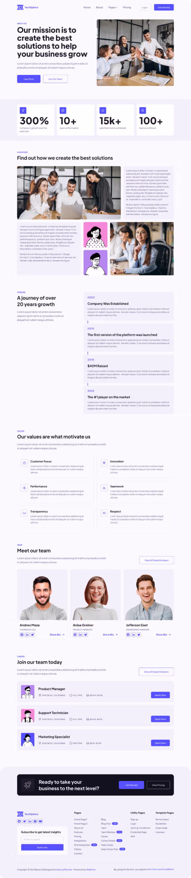 Sales Page Preview  About Us