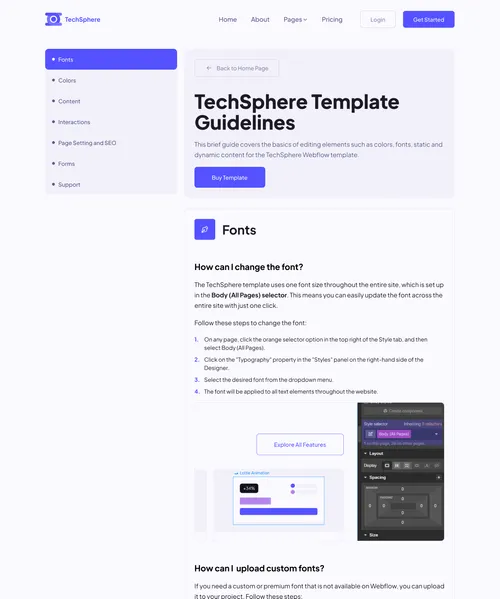 Guidelines page preview