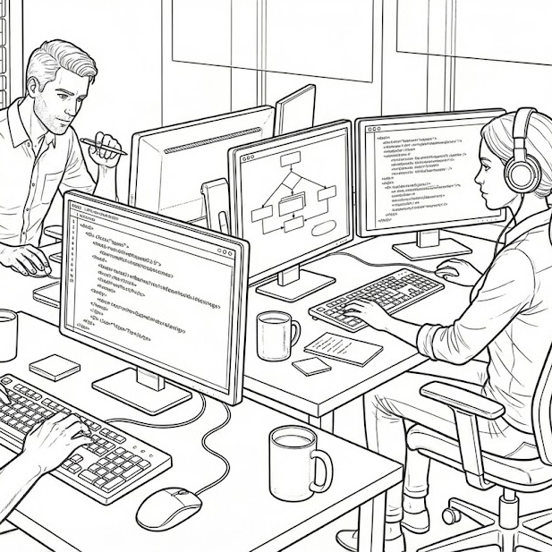 A server rack in a metal case