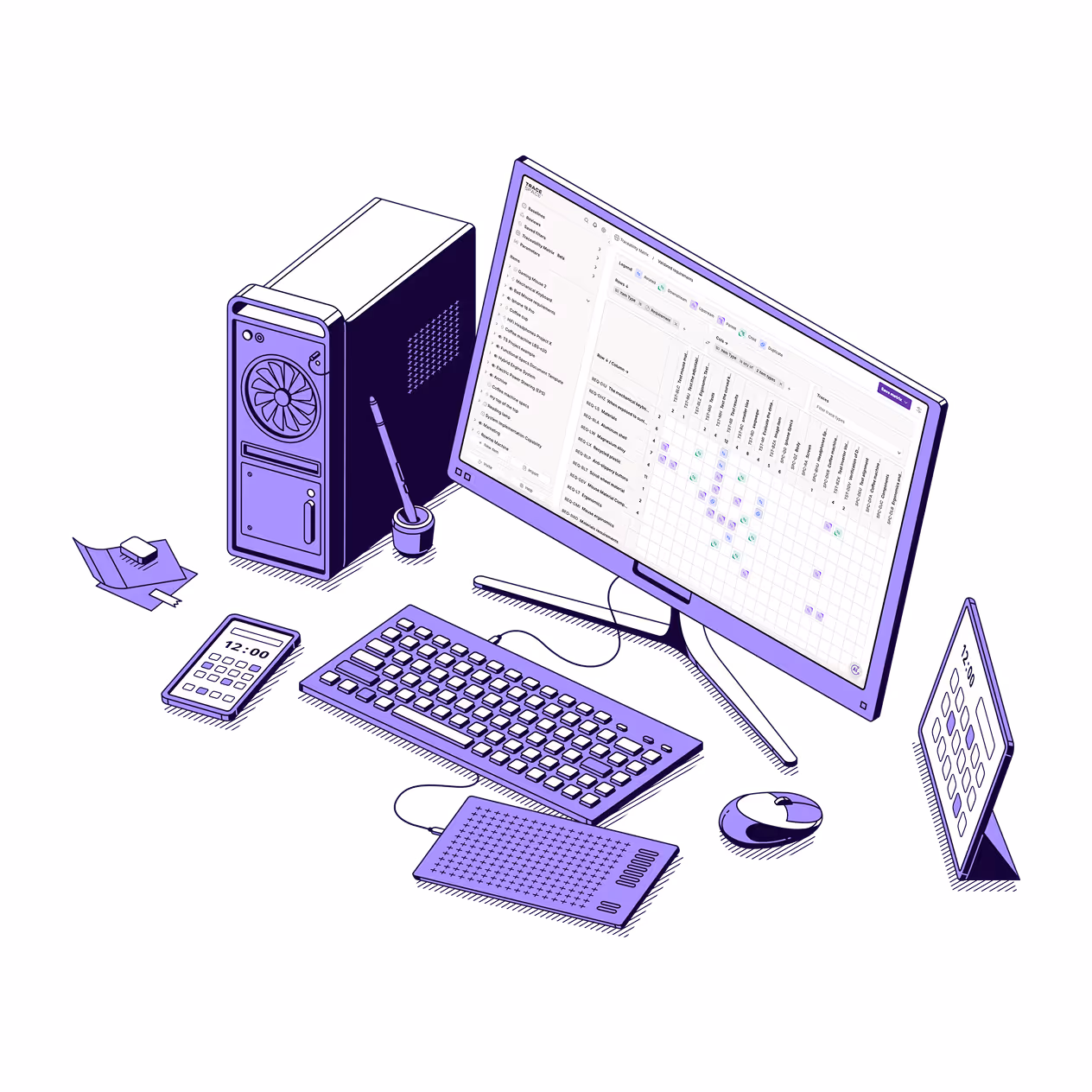 A server rack in a metal case