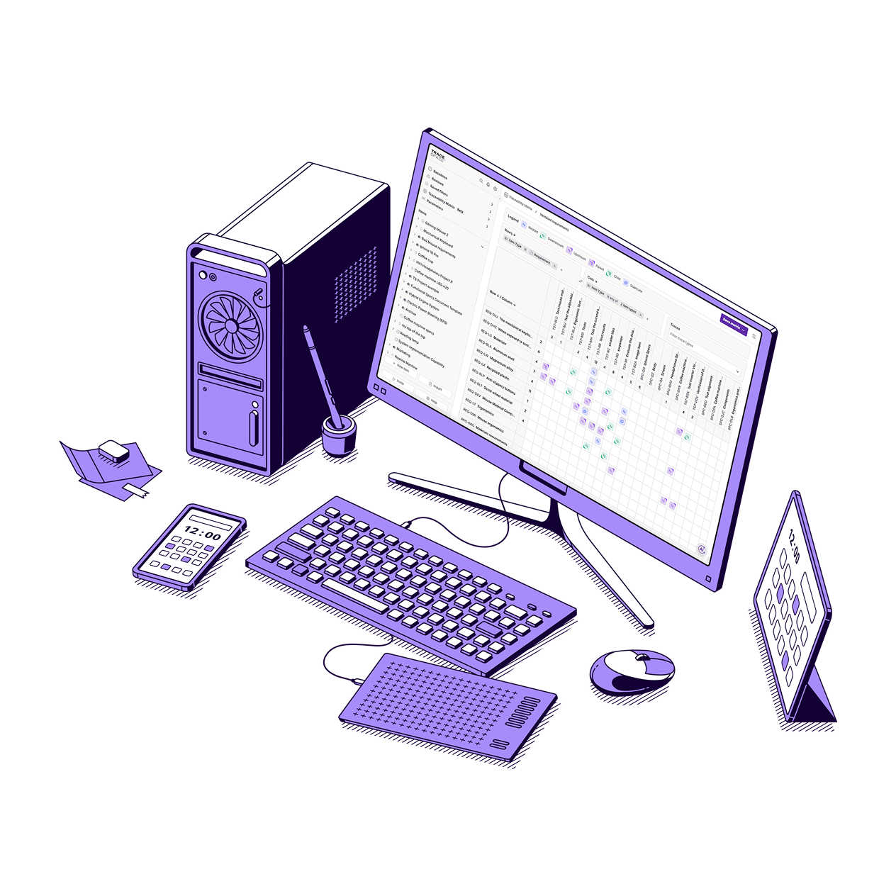 A server rack in a metal case