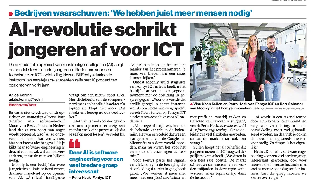 Nieuws artikel waar Bart in voorkomt. 