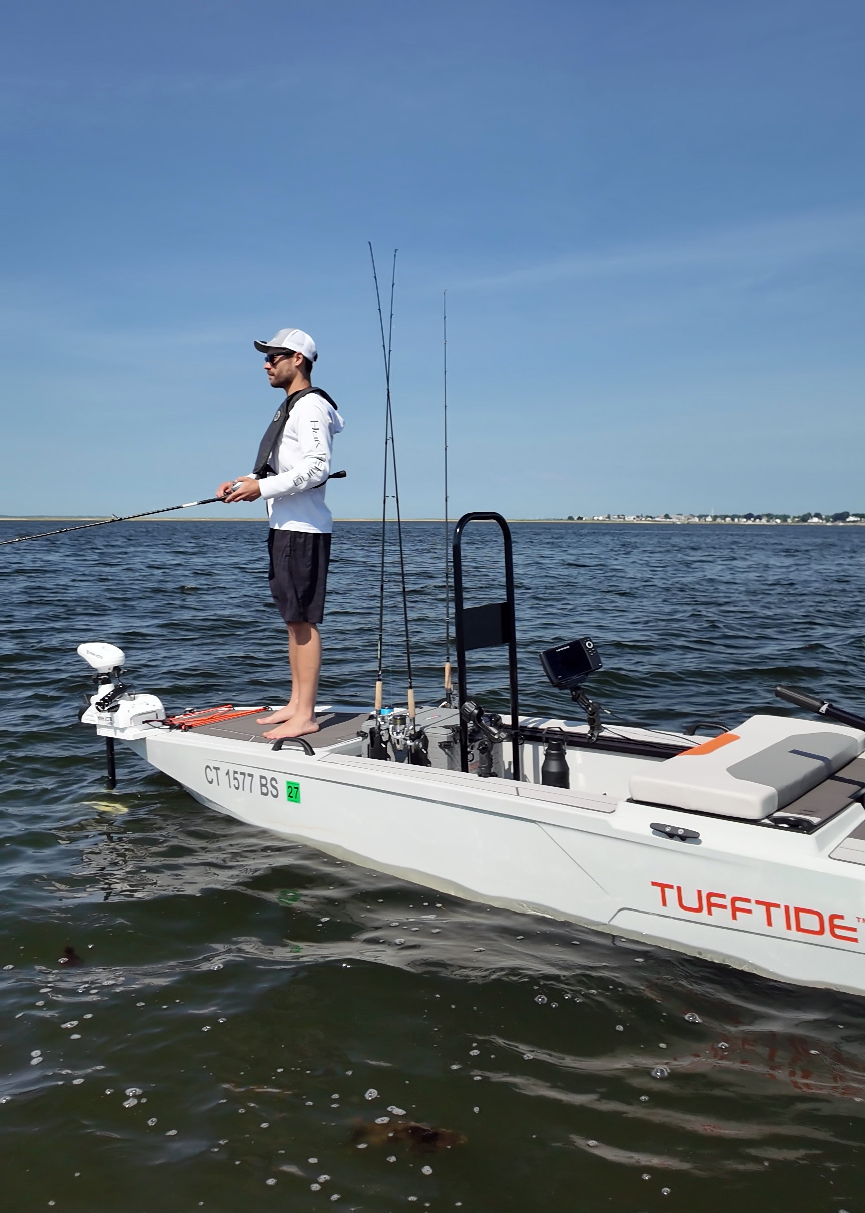 Angler fishing from the TuffTide 13