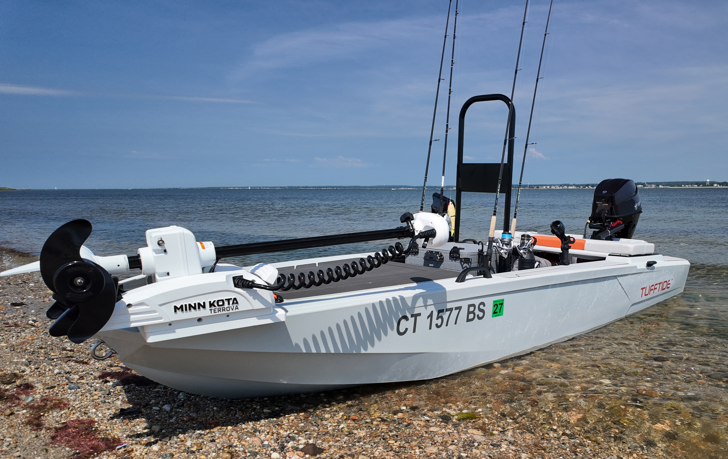 Gray TuffTide 13 polyethylene fishing boat
