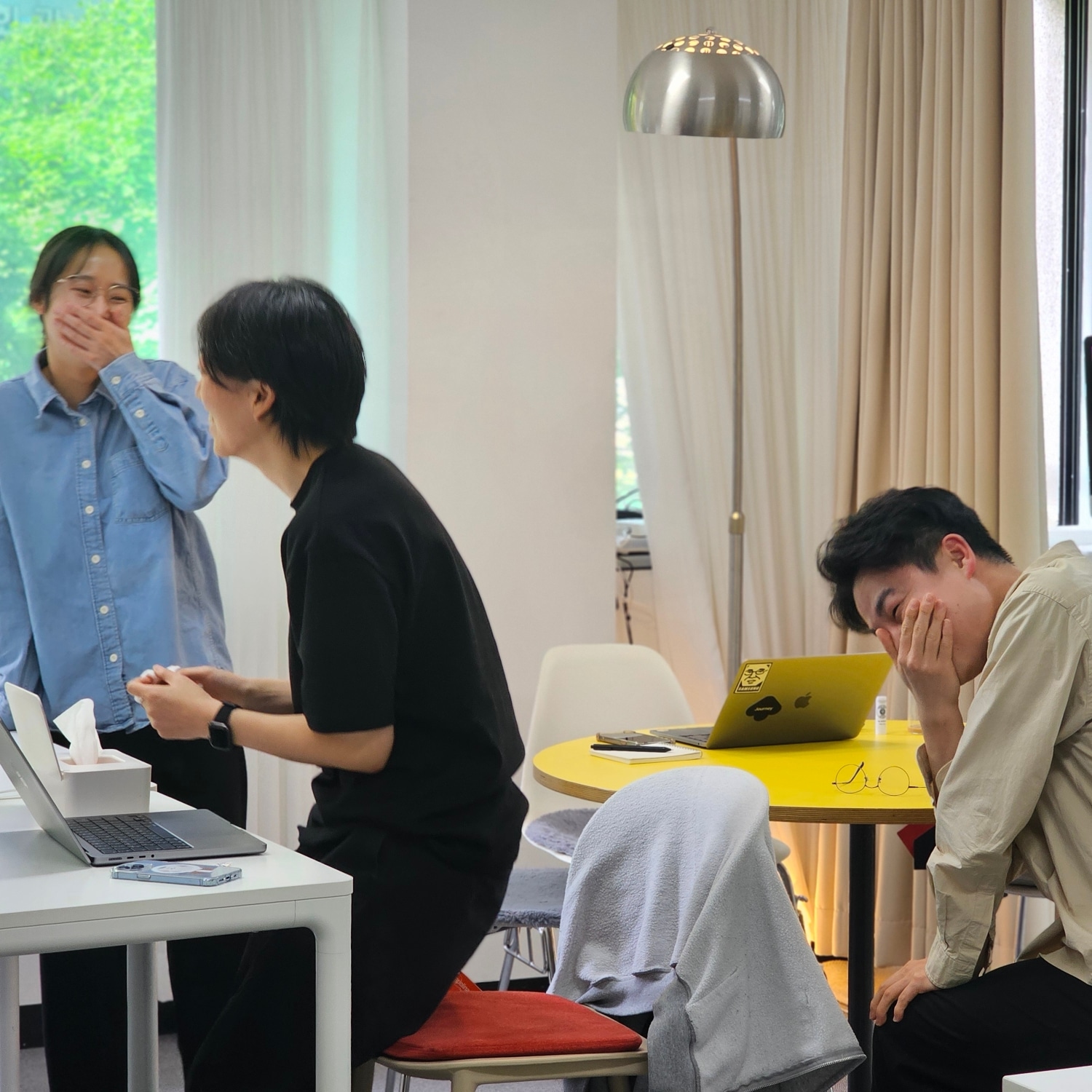 Employees working together in the office