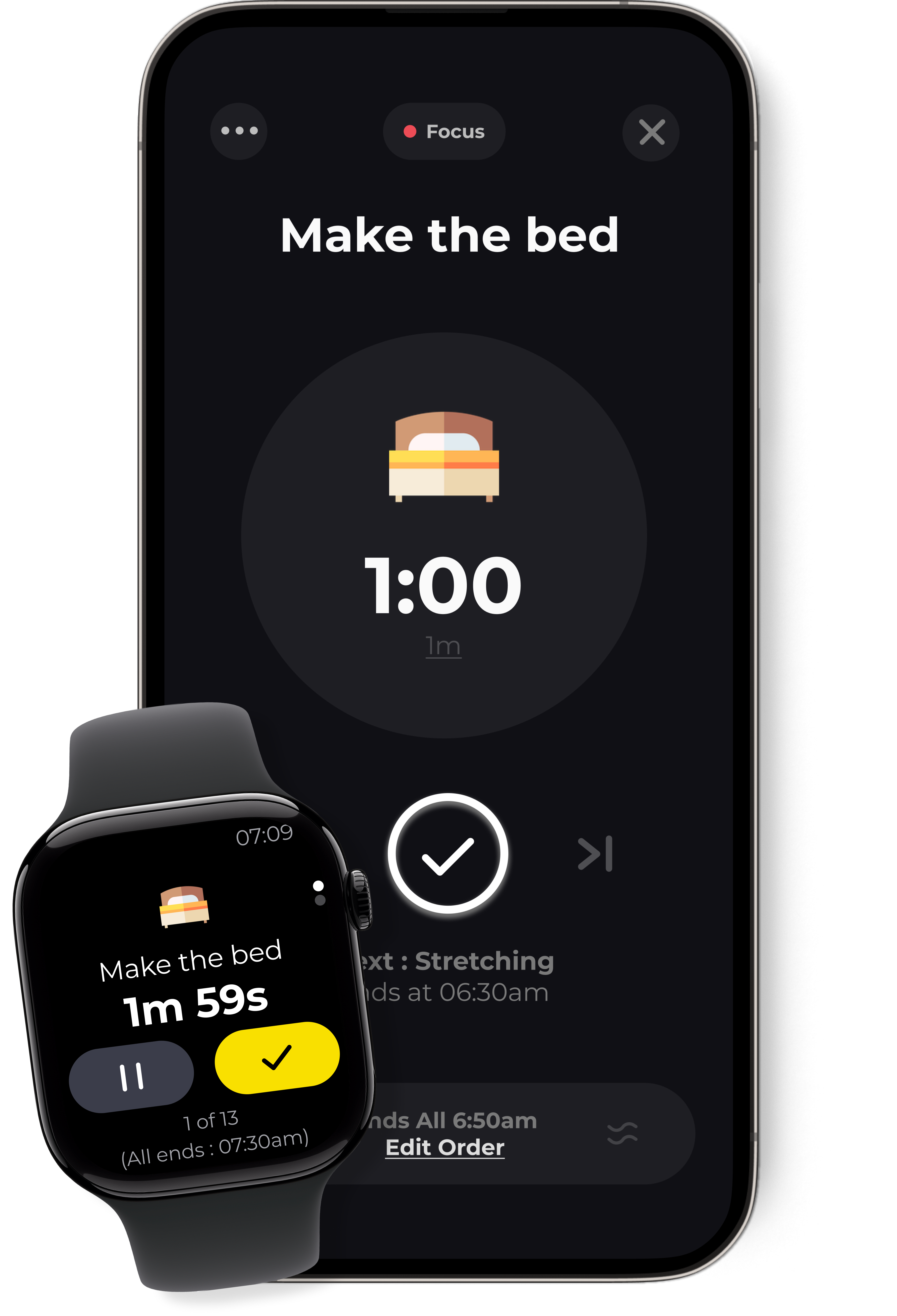 Powerful routine timer from Routinery, available across devices like smartwatch, tablet, and mobile