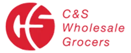 Red circular logo with stylized letters C and S, accompanied by text 'C&S Wholesale Grocers'.