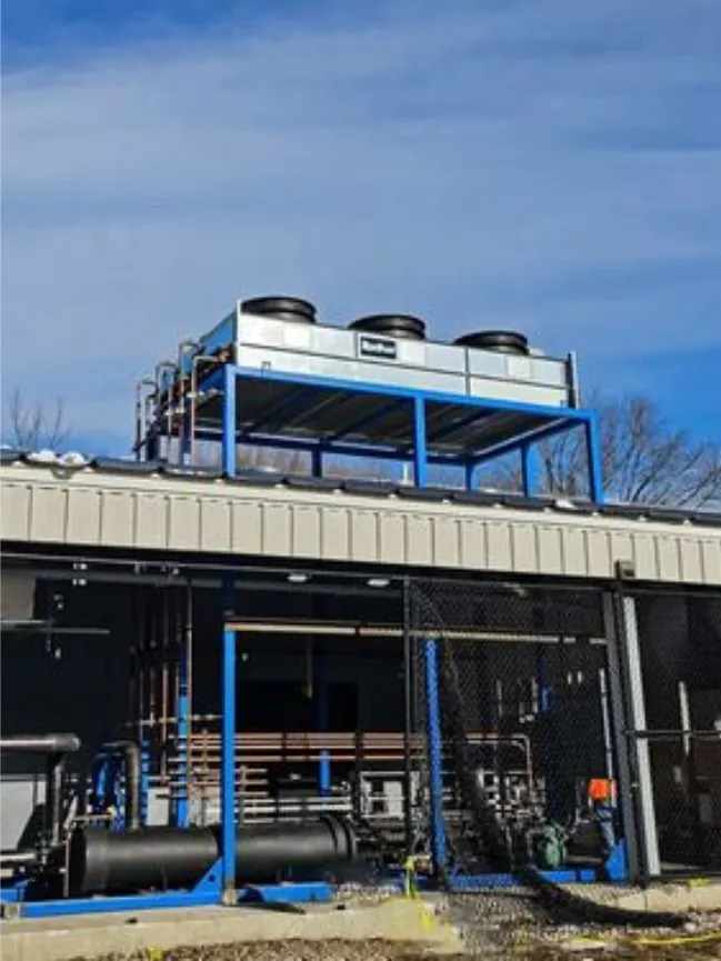 Custom industrial refrigeration cooling solution installed by Northstar Refrigeration at Casco Bay Ice Arena, New England