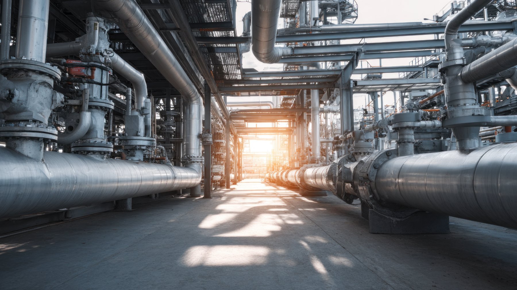 Industrial refrigeration piping in a Northstar Refrigeration installation