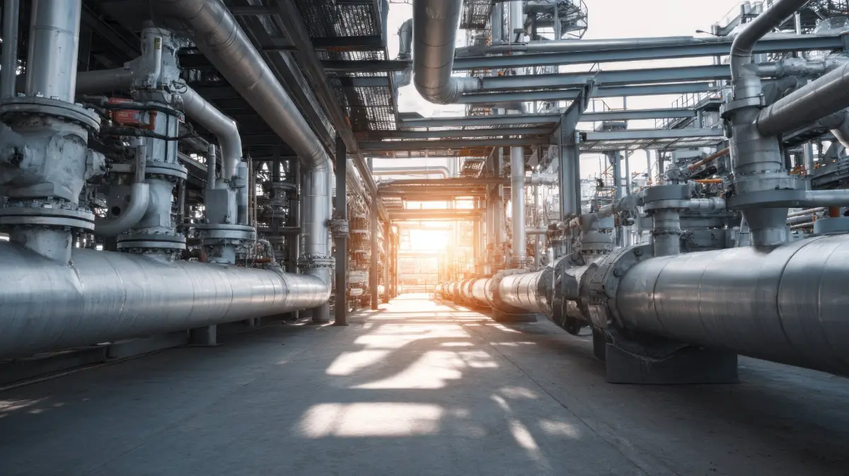 Industrial refrigeration piping in a Northstar installation