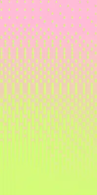 A pink and yellow background with small dots.