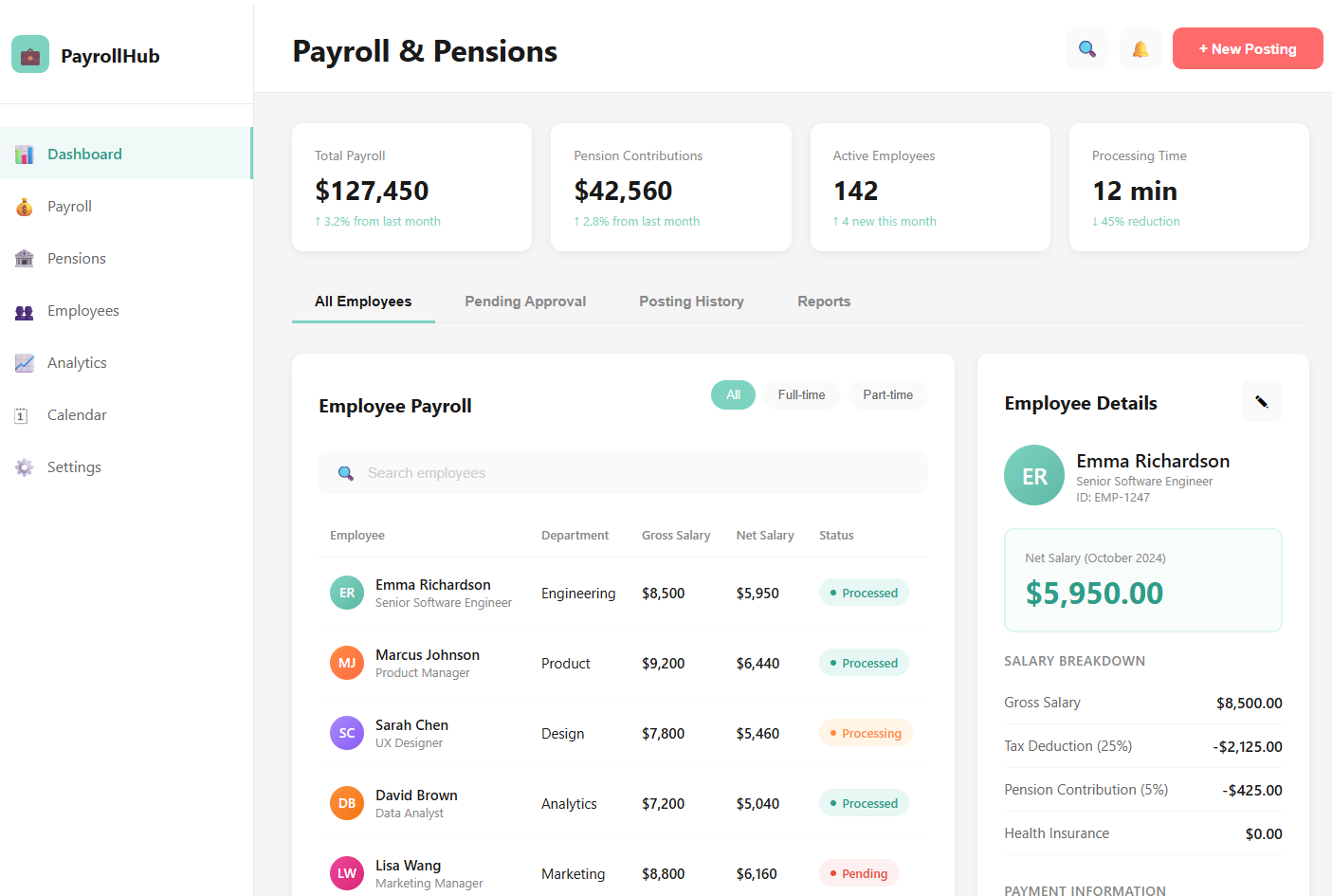 Payroll and Pension Postings with AI - Transformance